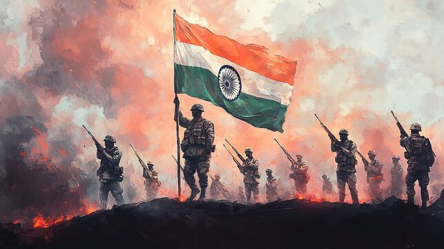 Independence day india illustration of indian army day.illustration