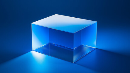 Obraz premium abstract background of cubes, Abstract and transparent blue background, glass texture, glass material background