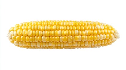 Single ear of corn isolated on white background.