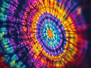 Vibrant Tie-Dye Swirl Pattern in Rainbow Colors Creating a Stunning Abstract Design for Creative Art Projects and Fashion Inspiration