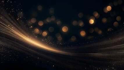 Obraz premium background of abstract glitter lights. gold and black. de focused. banner