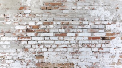Textured brick wall with white cement for creative backgrounds