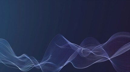 Simple abstract lines blue gradient business technology background