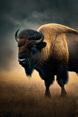 american bison in park national park