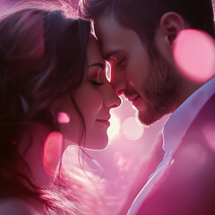 portrait of a couple in love