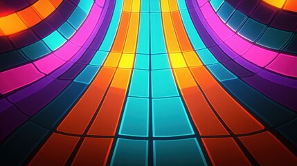 Obraz premium Comic-style pixel art in bright colors with a glowing liquid-like background texture