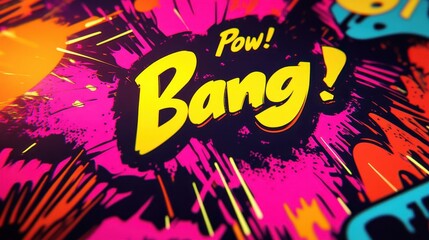 Retro comic expressions outlined in black with soft glowing light effects