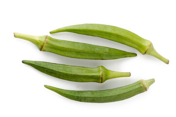 Four Lady Fingers on white background