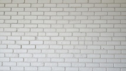 Fototapeta premium Rough and aged white brick wall with grunge texture, building, decayed