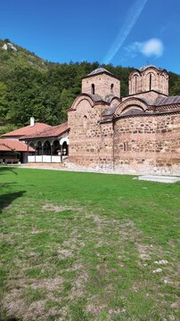 Amazing view of Medieval Poganovo Monastery of St. John Theologian, Serbia