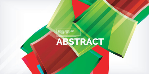 Vector abstract color geometric shapes. Illustration For Wallpaper, Banner, Background, Card, Book Illustration, landing page