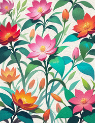 Oil painting . Artistic brush strokes. Botanical illustration for printing on wall decorations.