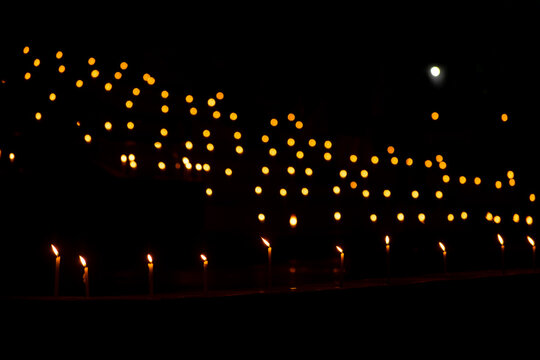 christmas lights in the city