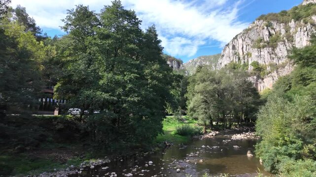 Amazing Summer Landscape of Jerma River Gorge at Vlaska Mountain, Dimitrovgrad region, Serbia