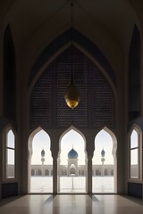 Obraz premium ia generated. interior of the mosque