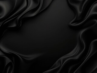 Obraz premium Elegant 3D Black Abstract Background with Glossy Textures for Premium Design
