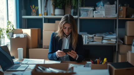 The Woman with Smartphone