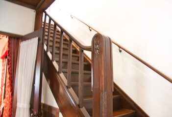Obraz premium 群馬県沼田市登録有形文化財「旧土岐家住宅洋館」階段