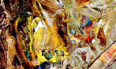 Abstract art background . Hand painting artwork on canvas .