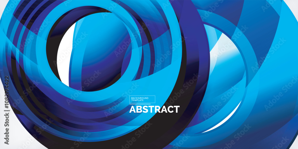Poster Bright colorful circles with light effects. Abstract background