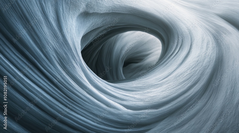Poster abstract swirling patterns resembling a tunnel or vortex.
