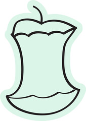 Abstract blank shape with line, hand-drawn text space