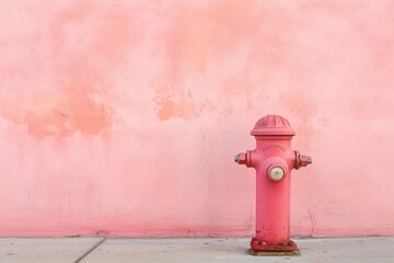 Fire department day simple web banner, poster, background with copy space. Simple badge image on minimal Fire Hydrant . For International Firefighters Day