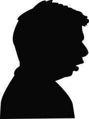 a man head silhouette vector