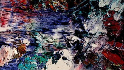 Abstract art background . Hand painting artwork on canvas .