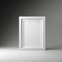 A white frame with a white background