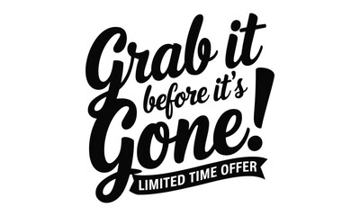 Limited Time Offer Concept - Minimal Vector Designs