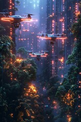 Fototapeta premium Vertical farms: innovative solutions for efficient use of space and resources in agriculture