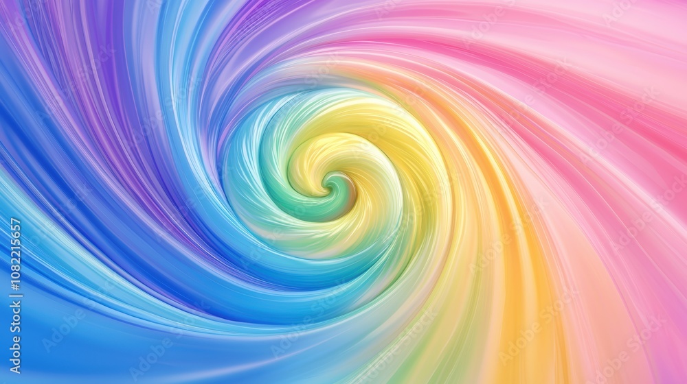 Poster vivid color swirl abstract art digital space visual design creative environment dynamic perspective 