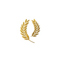 Isolated Minimalistic Harvest Wheat Agriculture Agricultural Logo Icon