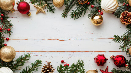 christmas lightbulb decoration on wooden background