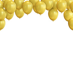 3D Yellow Balloons