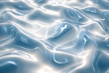 Obraz premium A light blue background with ripples of water, top view