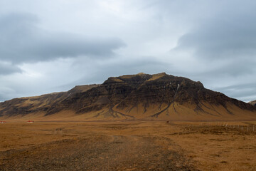 Autumn landscape with mountains, Iceland