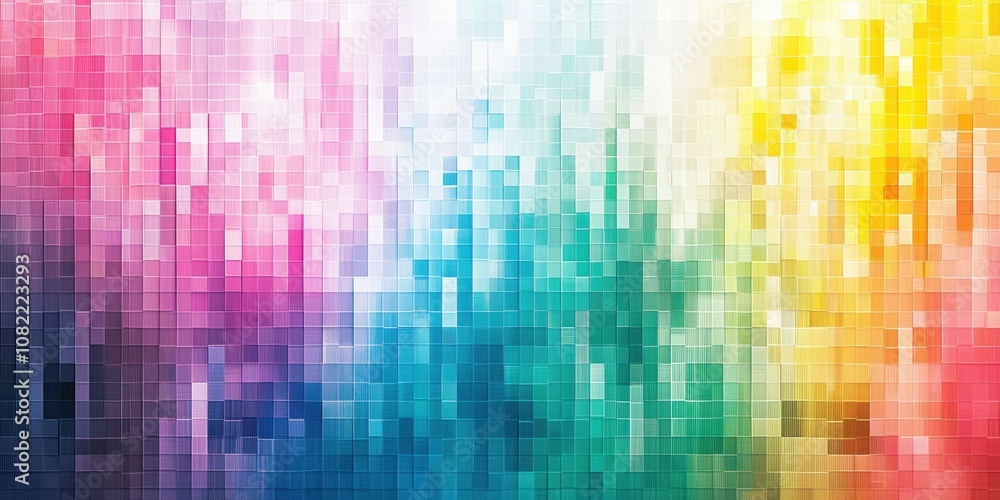 Poster vibrant abstract colorful background with mosaic tiles and gradients creating a beautiful artistic d