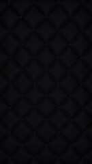 Quilted black background with diamond stitching, grid