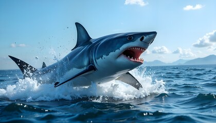 Fototapeta premium A powerful great shark 