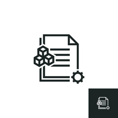 Inventory management icon isolated on white background. Vector illustrations are made with vector-based software, not AI generated results.