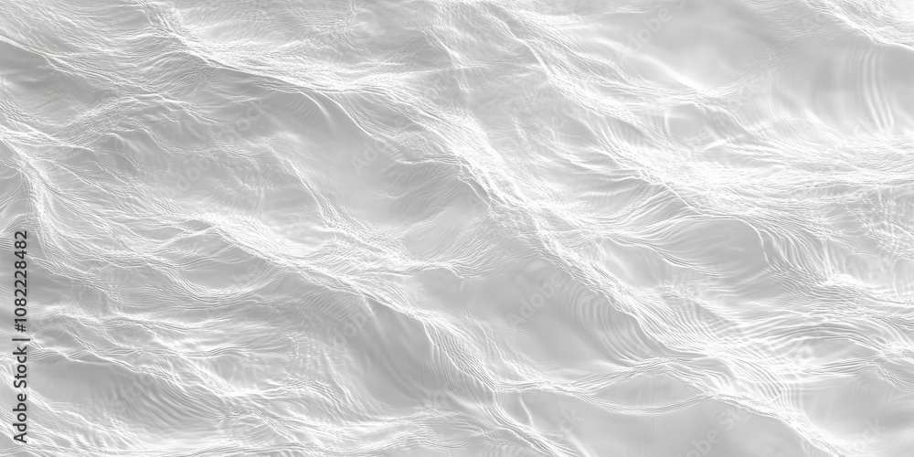 Poster soft and ethereal white wave texture with subtle light reflections for background and design use in 