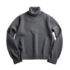 Fototapeta premium Stylish gray turtleneck sweater for cozy winter fashion.