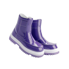 Stylish purple rain boots for trendy, rainy day fashion.