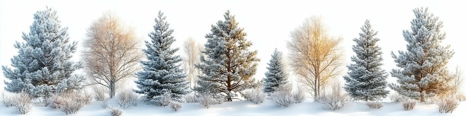 Snowy Pine Trees in a Winter Wonderland - Frozen Forest Landscape Photography