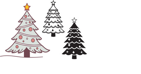 Christmas Icon set with illustration