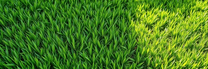Vibrant green lawn perfect for backgrounds or textures, clean, serene