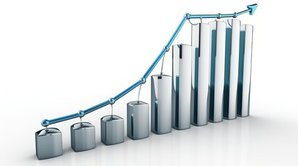 Technology finance business growth chart