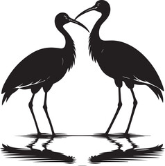 Obraz premium giant ibis bird vector illustration